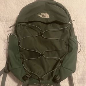 Army green Northface backpack.